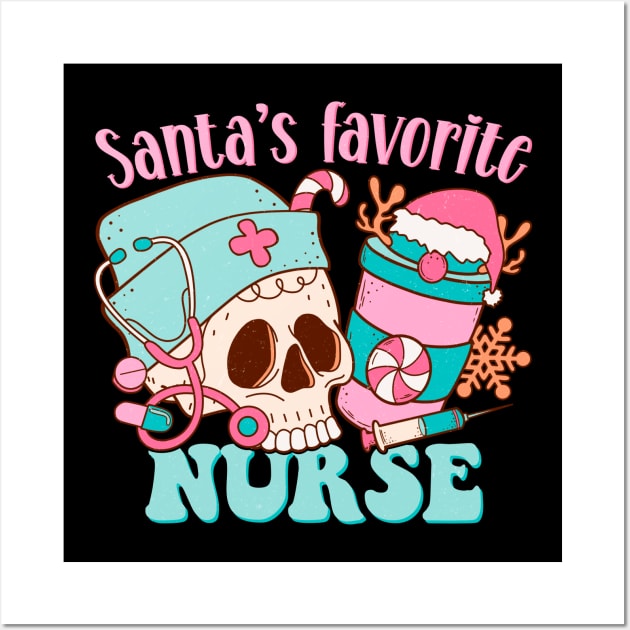 Santa's Favorite Nurse Wall Art by MZeeDesigns